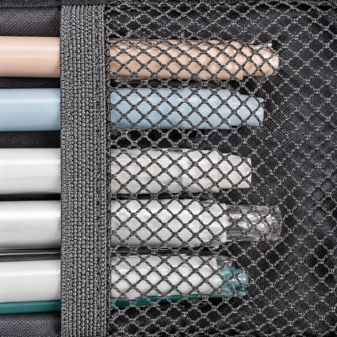 Custom Three Layer Polyester Pencil Case Zipper Stationery Storage Pouch for School and Office