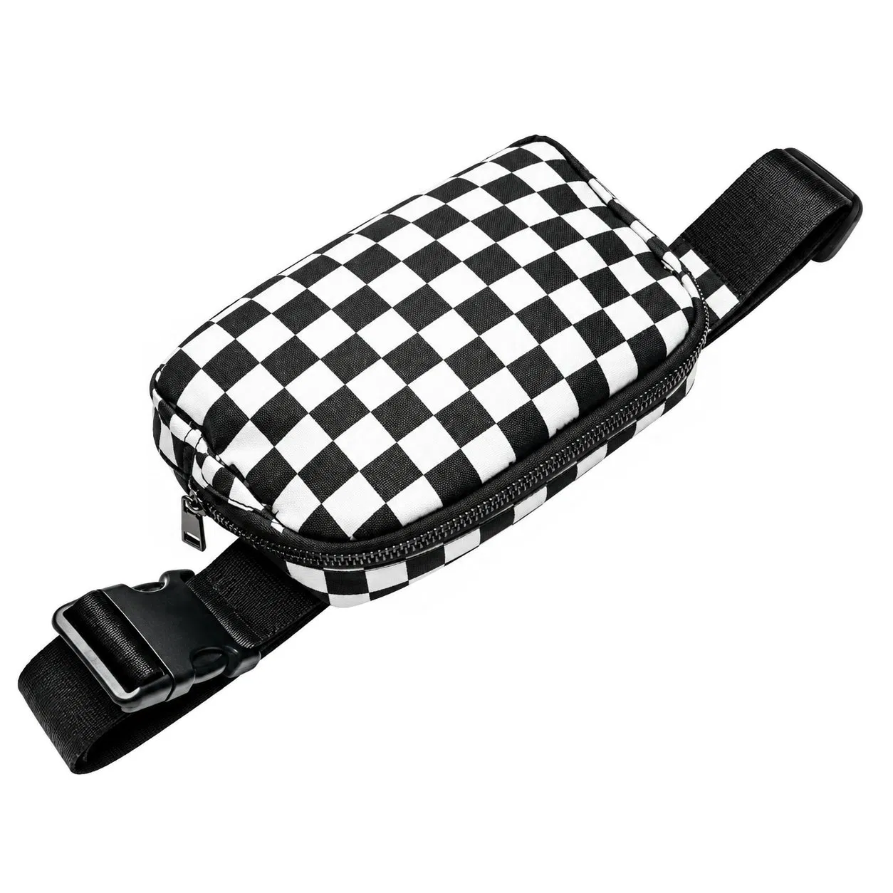Custom Nylon Fanny Pack Zipper Waist Bag with Adjustable Belt for Outdoor Sports