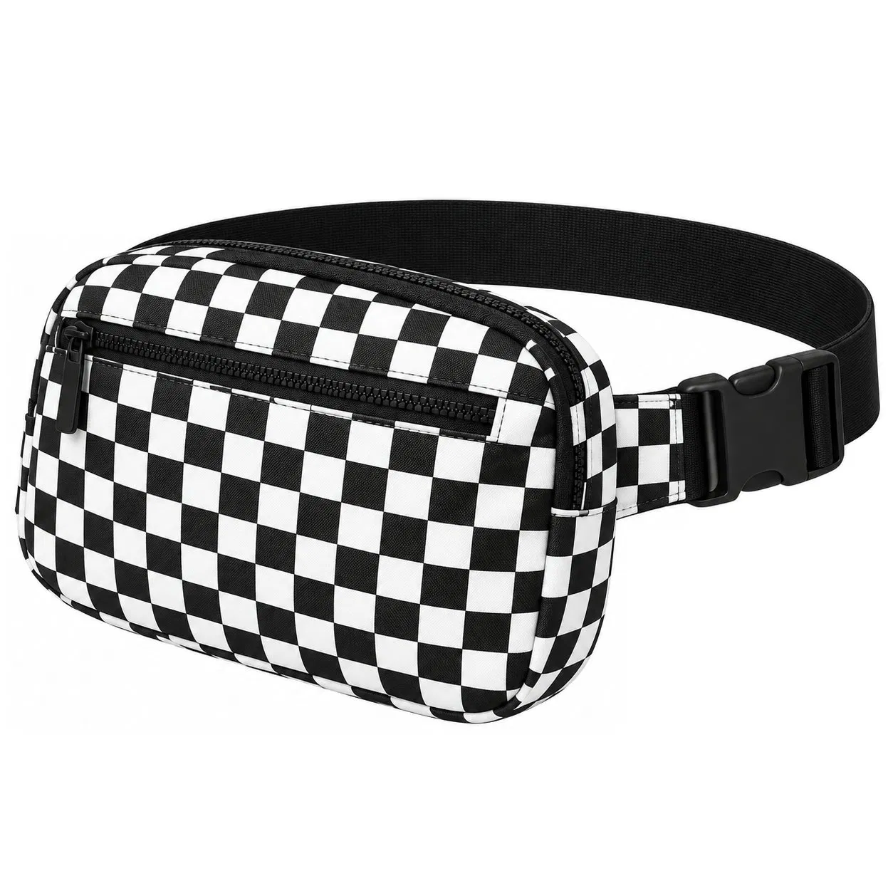 Custom Nylon Fanny Pack Zipper Waist Bag with Adjustable Belt for Outdoor Sports