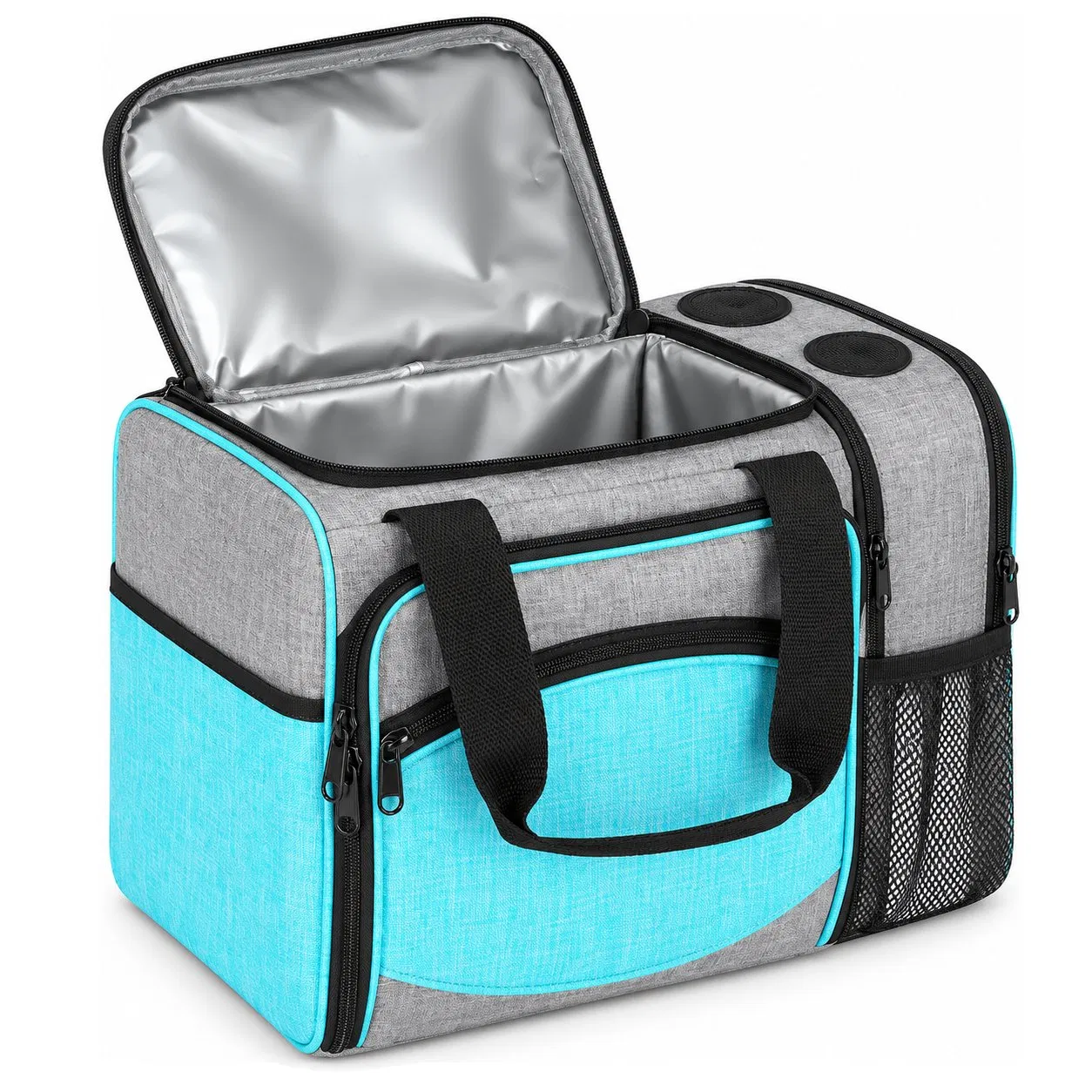 Custom Polyester Insulated Lunch Cooler Tote Bag for Camping Beach and Picnic