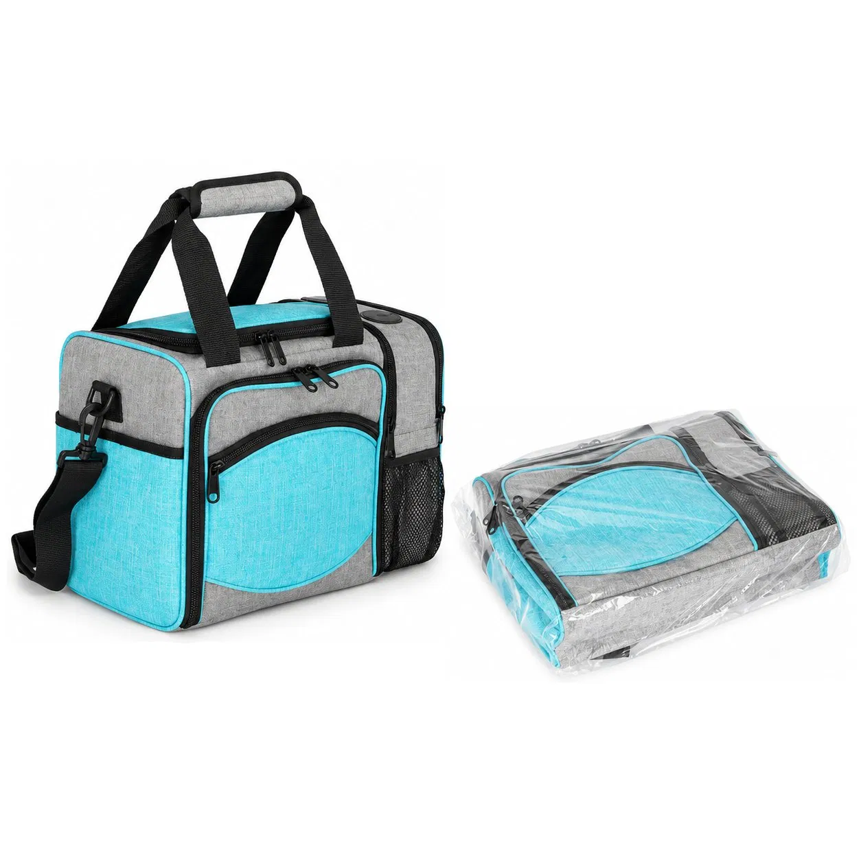 Custom Polyester Insulated Lunch Cooler Tote Bag for Camping Beach and Picnic