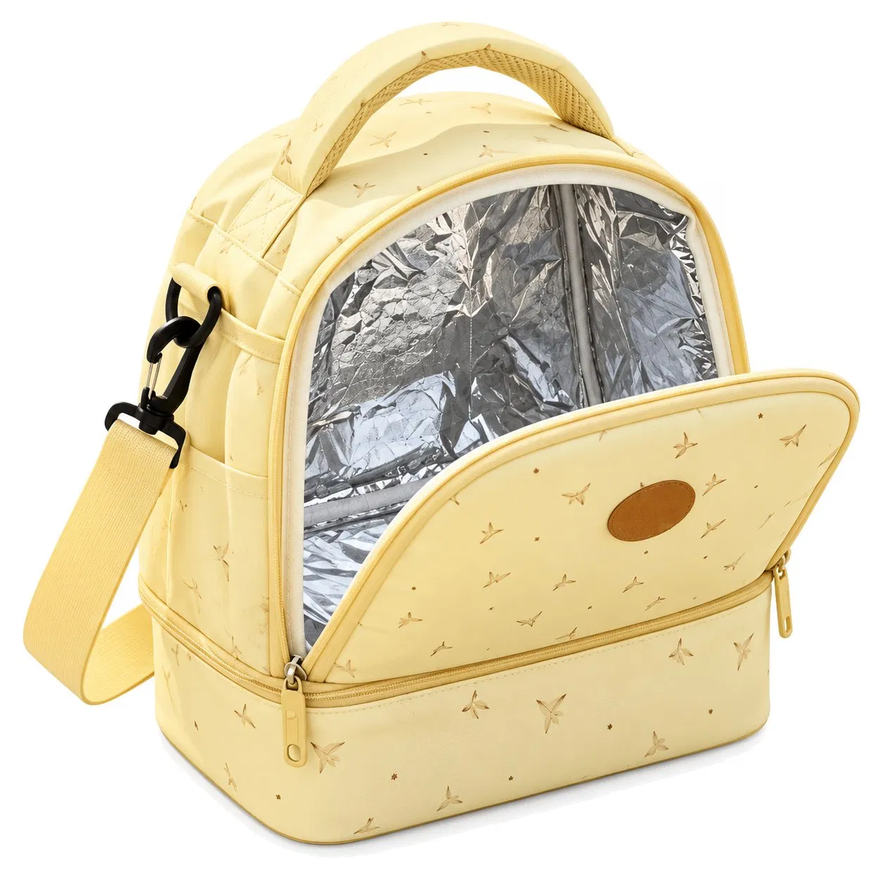 Custom Insulated Polyester Double Decker Lunch Cooler Tote Bag
