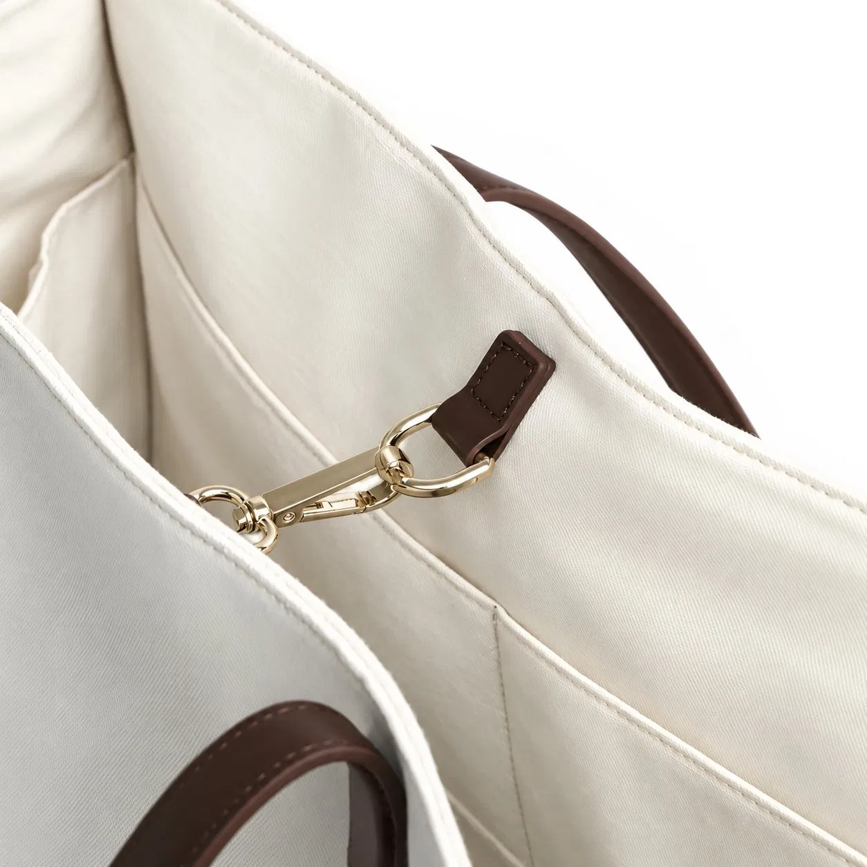 Custom Canvas Tote Bag with Zipper and Pockets for Shopping Travel and Work
