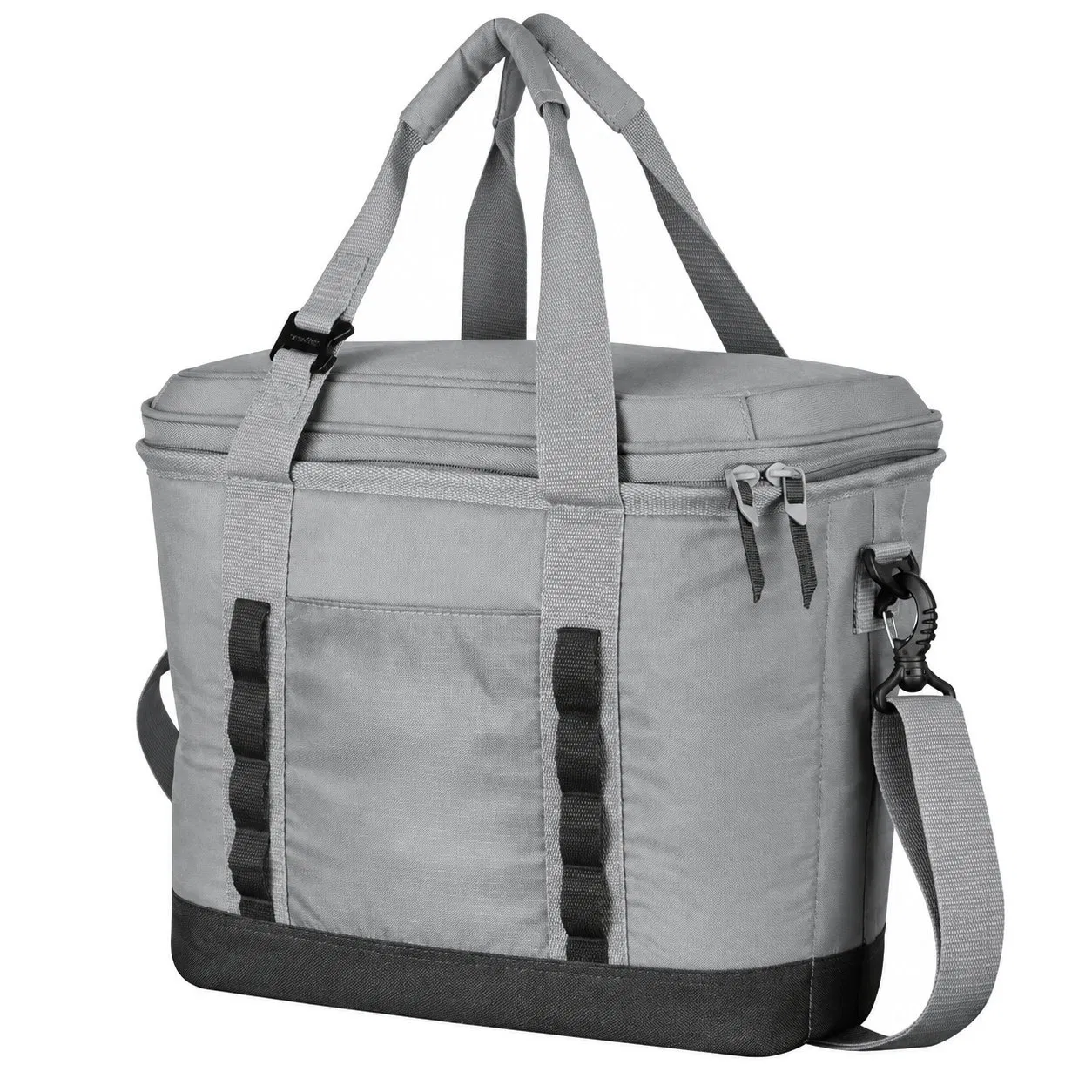 15L Foldable Polyester Insulated Cooler Shoulder Bag for Camping and Travel