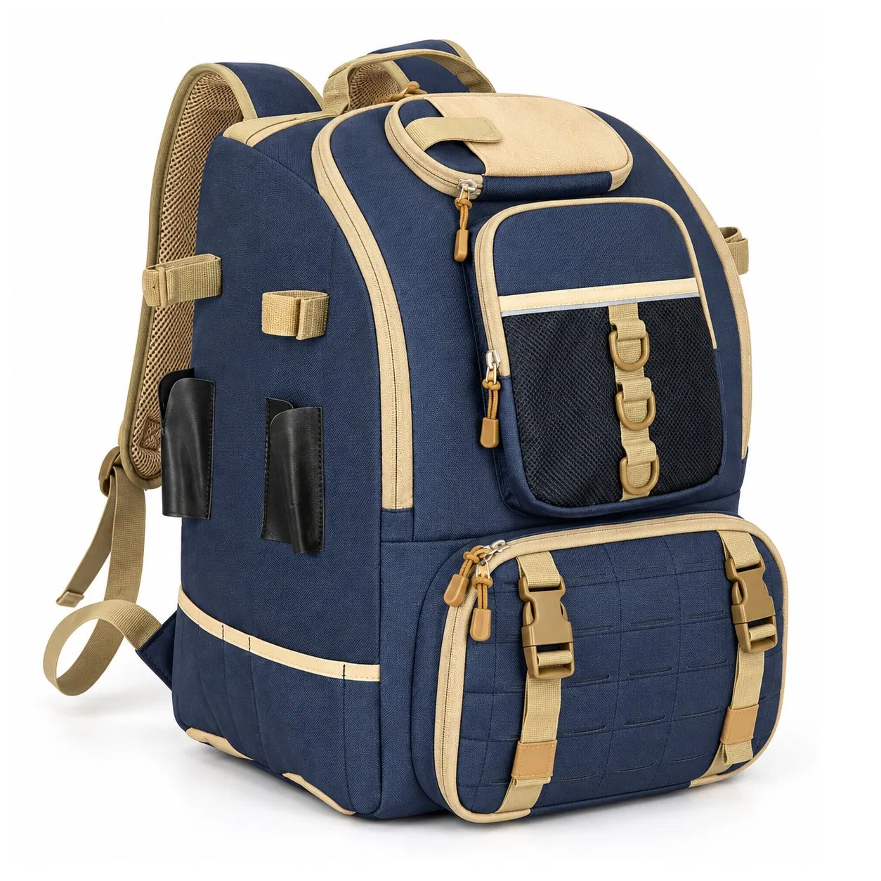 Polyester Fishing Tackle Backpack with Adjustable Straps for Outdoor Trips