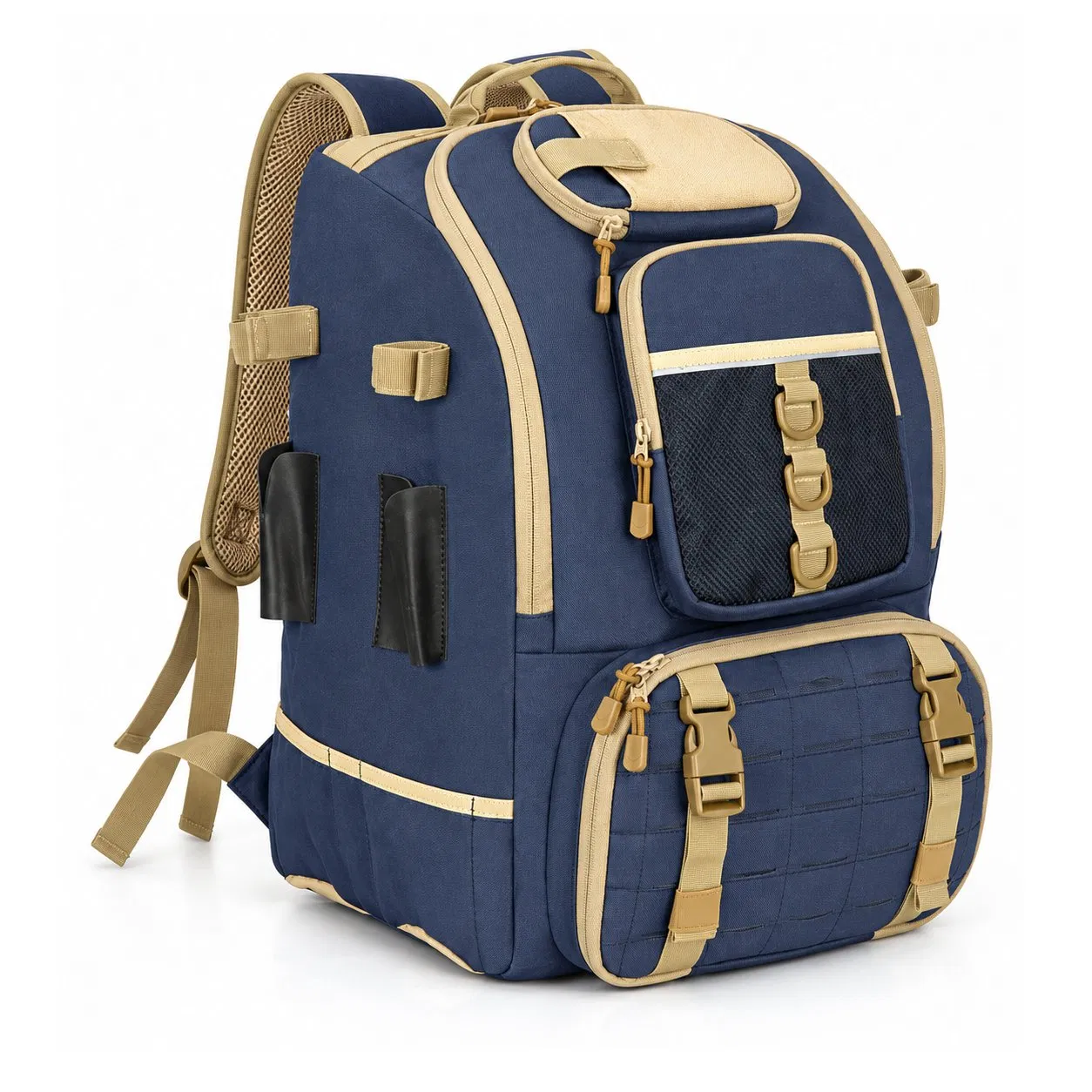 Polyester Fishing Tackle Backpack with Adjustable Straps for Outdoor Trips