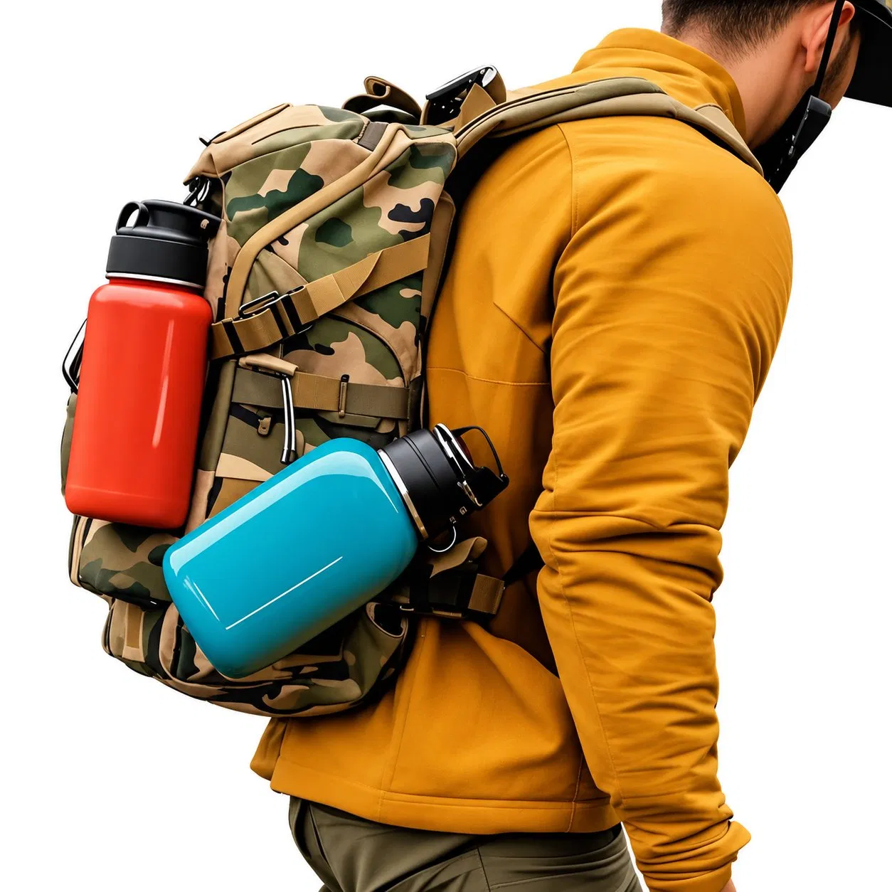 Oxford Tactical Backpack with Interior Compartment for Hiking and Camping