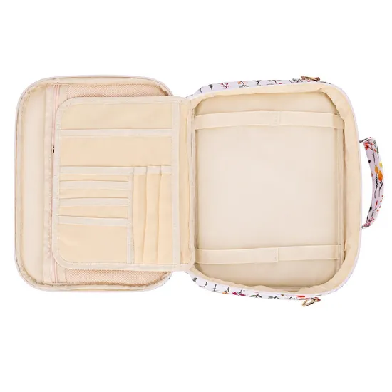 Floral Polyester Bible Carrying Case with Zipper for Books and Journals
