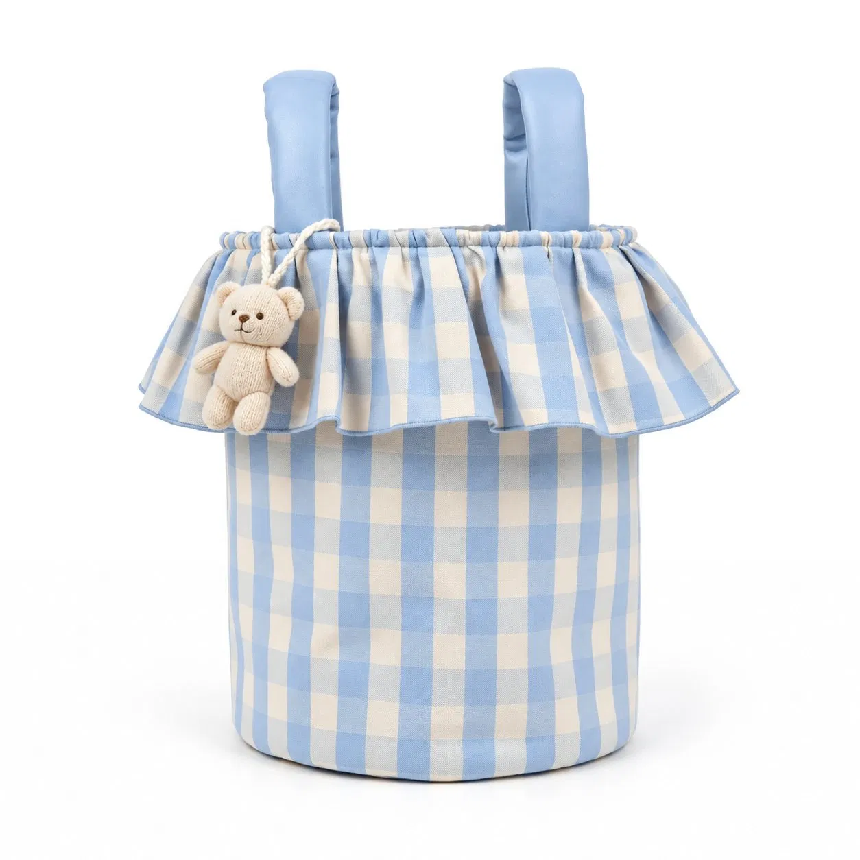 Ruffle Polyester Stroller Organizer Diaper Tote Bag with Removable Handles
