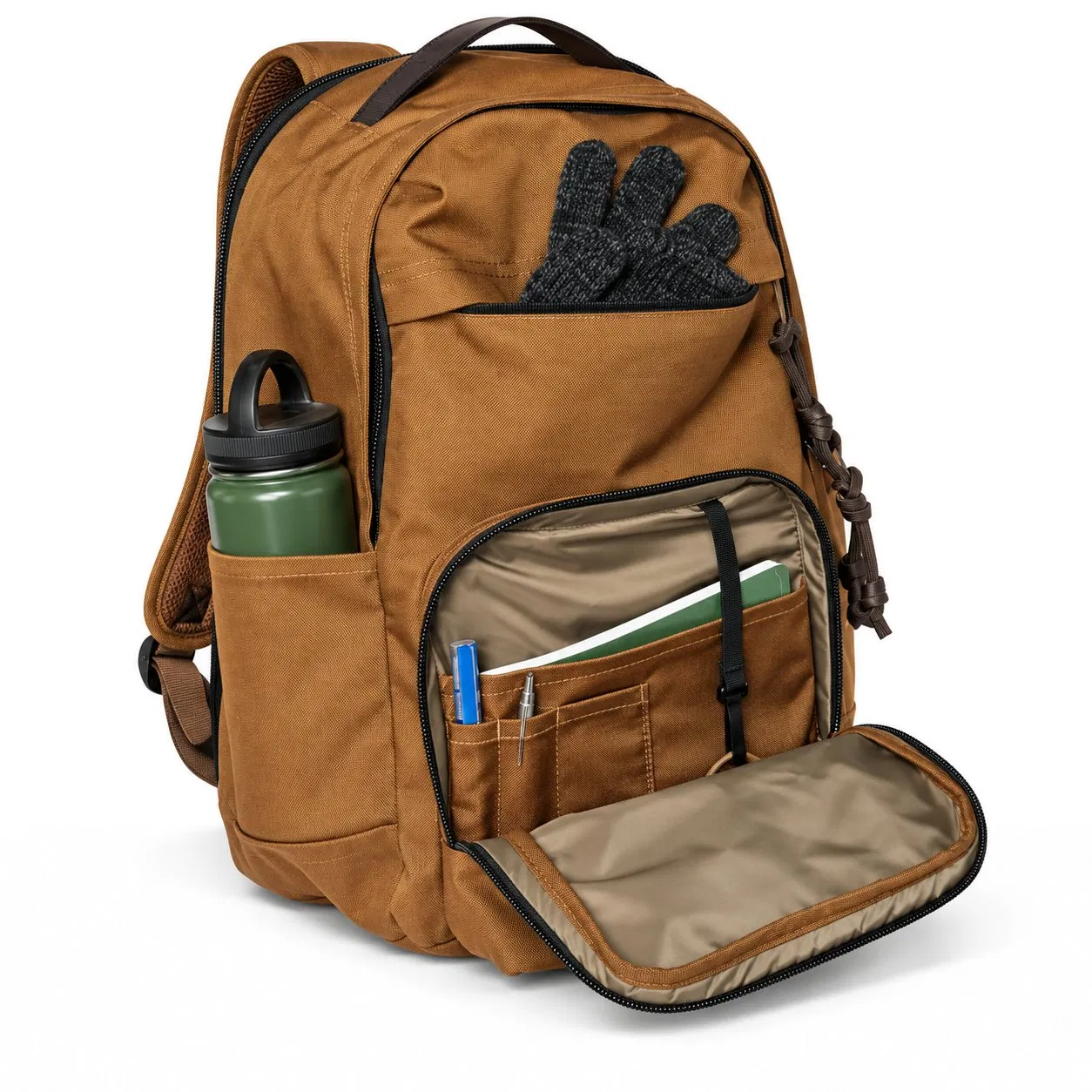 25L Nylon Laptop Backpack with Padded Computer Compartment for Business Travel