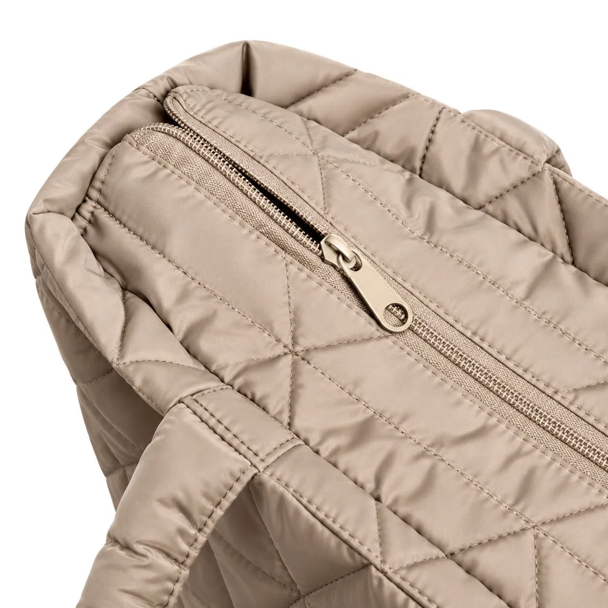 Lightweight Quilted Nylon Puffer Tote Bag with Laptop Compartment for Work and Travel