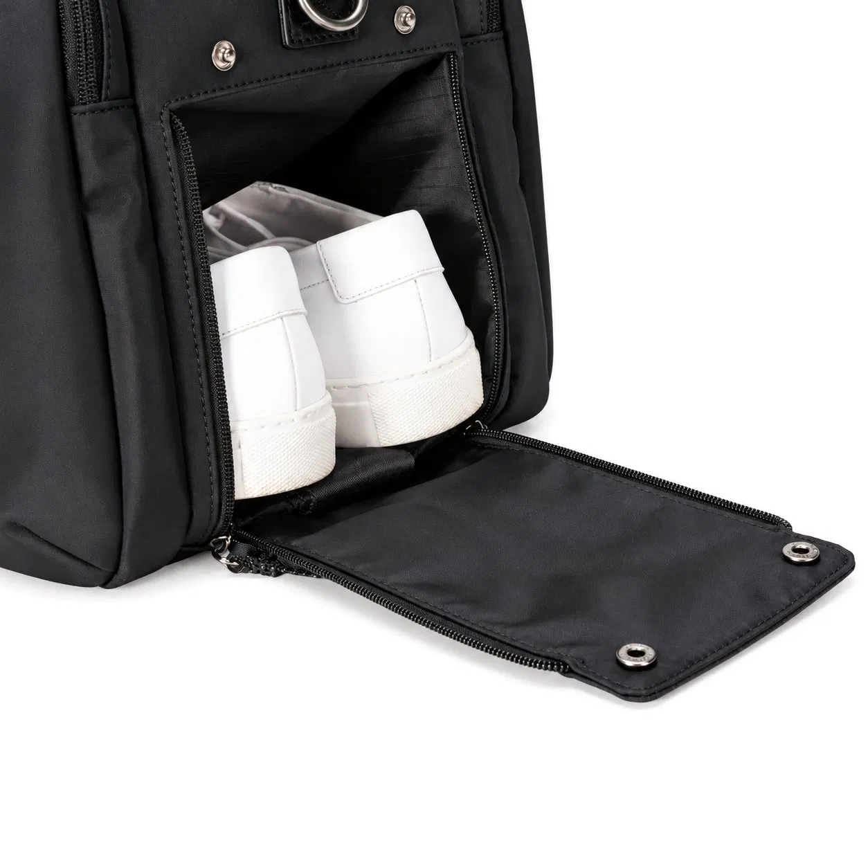Custom Nylon Travel Duffel Bag with Shoe Compartment and Luggage Sleeve