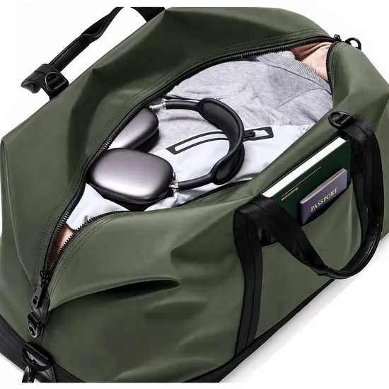 Custom Water Resistant Nylon Travel Duffel Bag for Gym and Weekend Trips