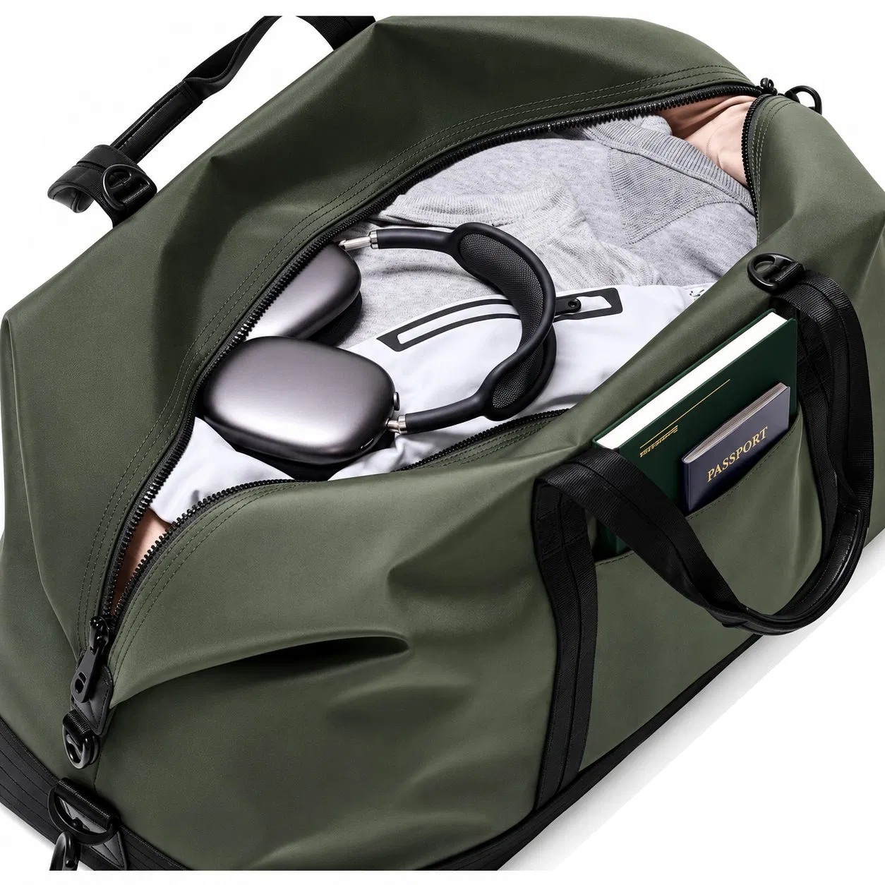 Custom Water Resistant Nylon Travel Duffel Bag for Gym and Weekend Trips