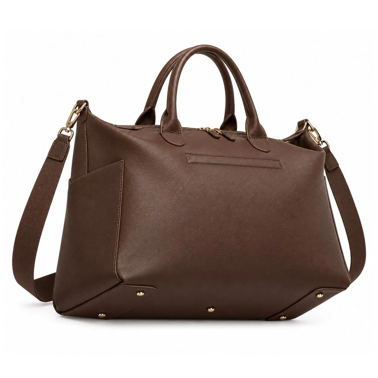 Custom PU Leather Diaper Tote Bag for Maternity and Travel