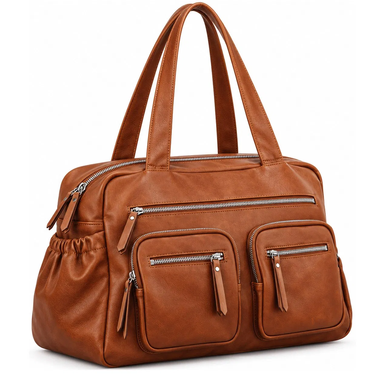 Custom Large Capacity Water Resistant PU Baby Diaper Bag