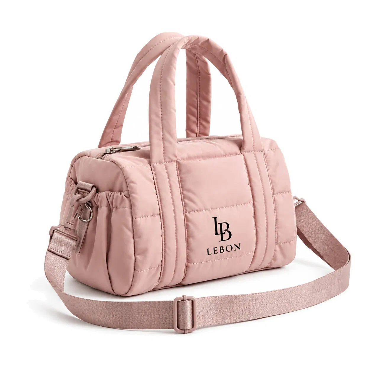 Custom Quilted Puffer Polyester Gym Duffle Bag with Shoe Compartment