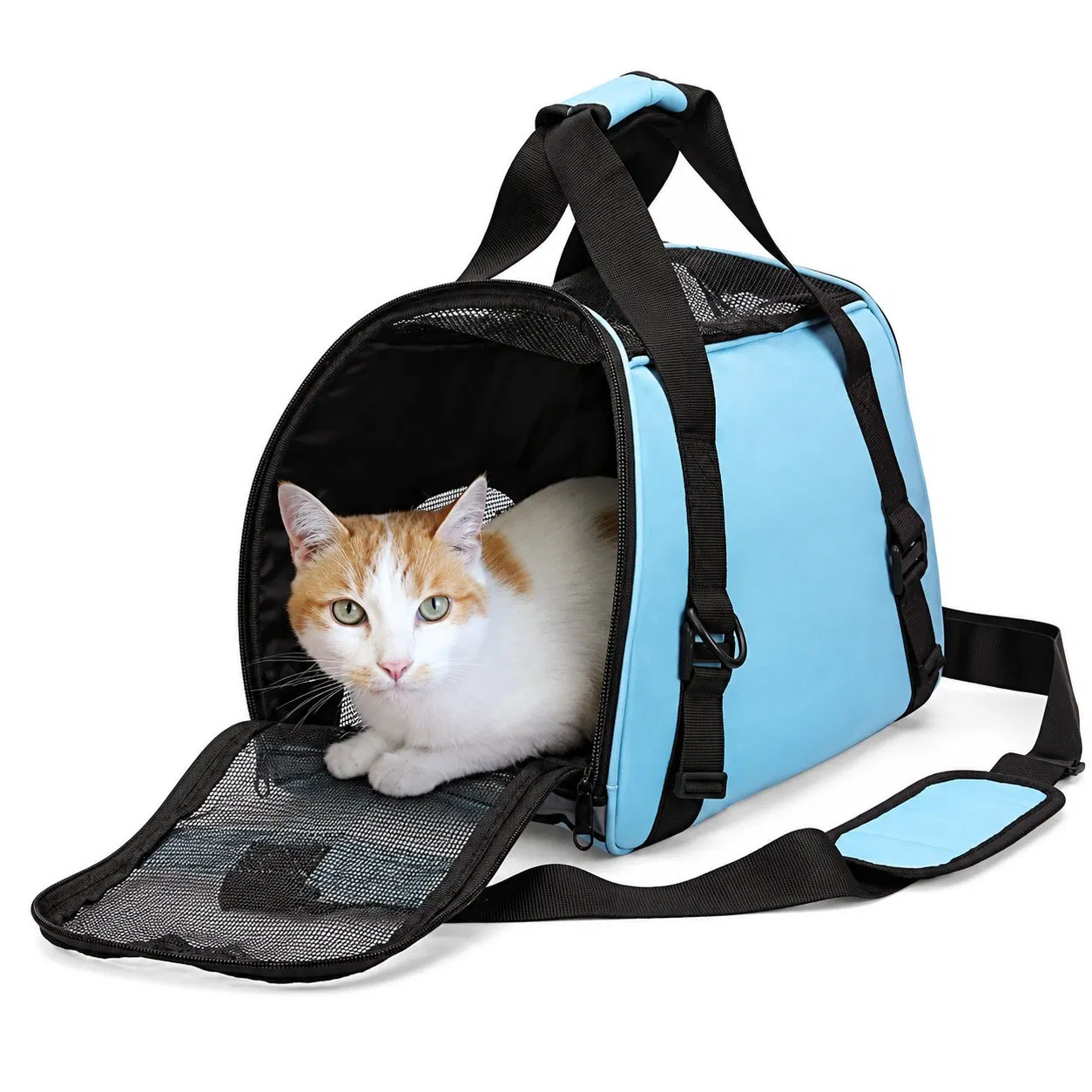 Custom Breathable Mesh Polyester Pet Travel Carrier Tote Bag