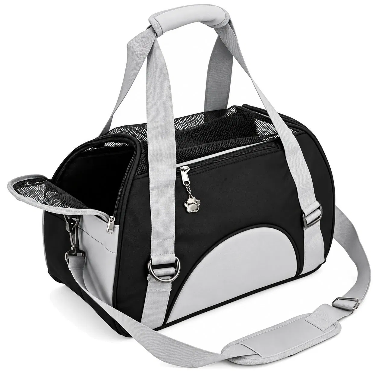 Custom Breathable Mesh Polyester Pet Travel Carrier Tote Bag