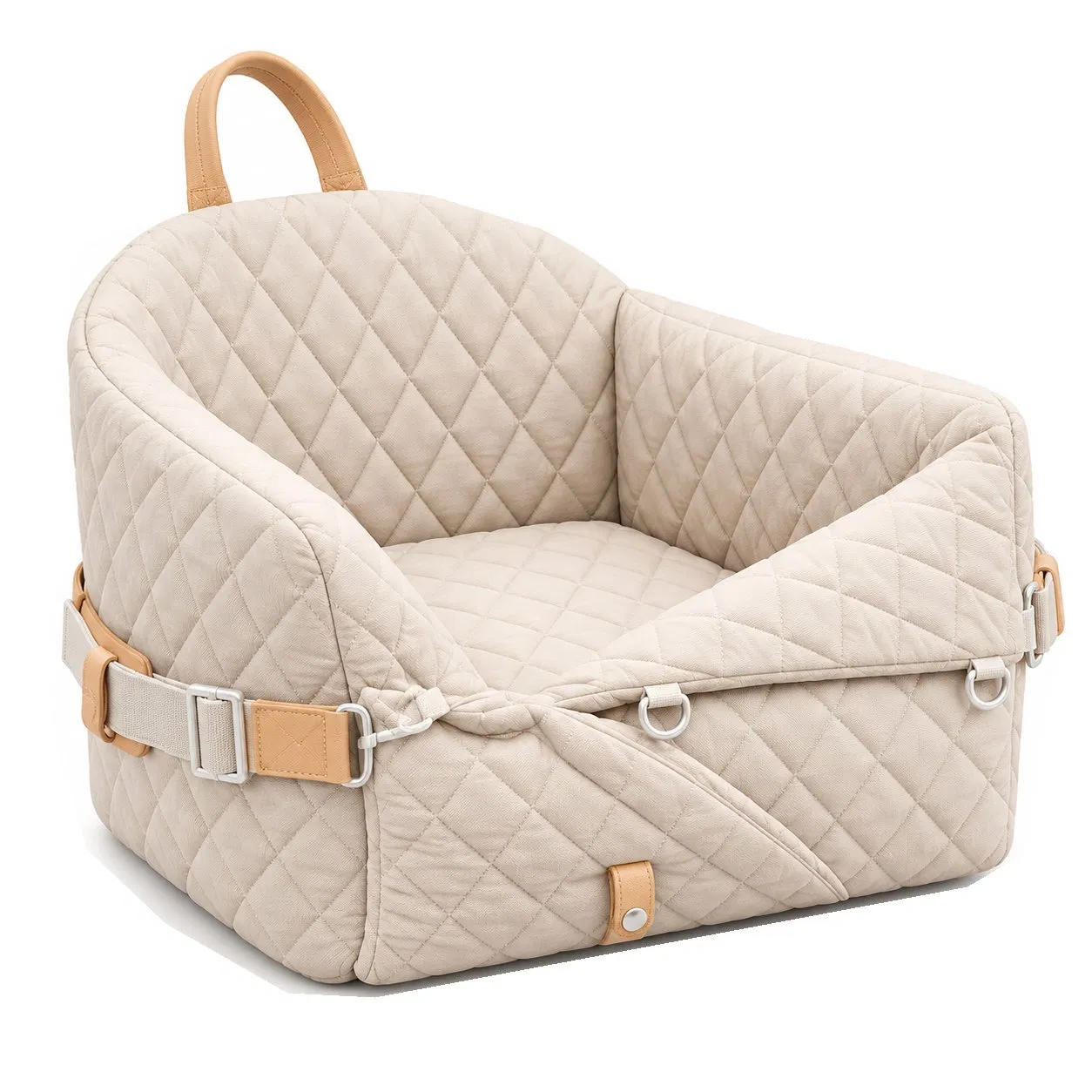 Breathable Padded Nylon Pet Car Seat Carrier Convertible Dog Cat Travel Tote Bag