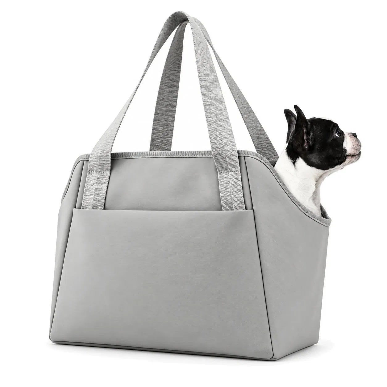Custom Logo Soft Neoprene Pet Carrier Tote Bag with Wide Shoulder Strap and Safety Clip