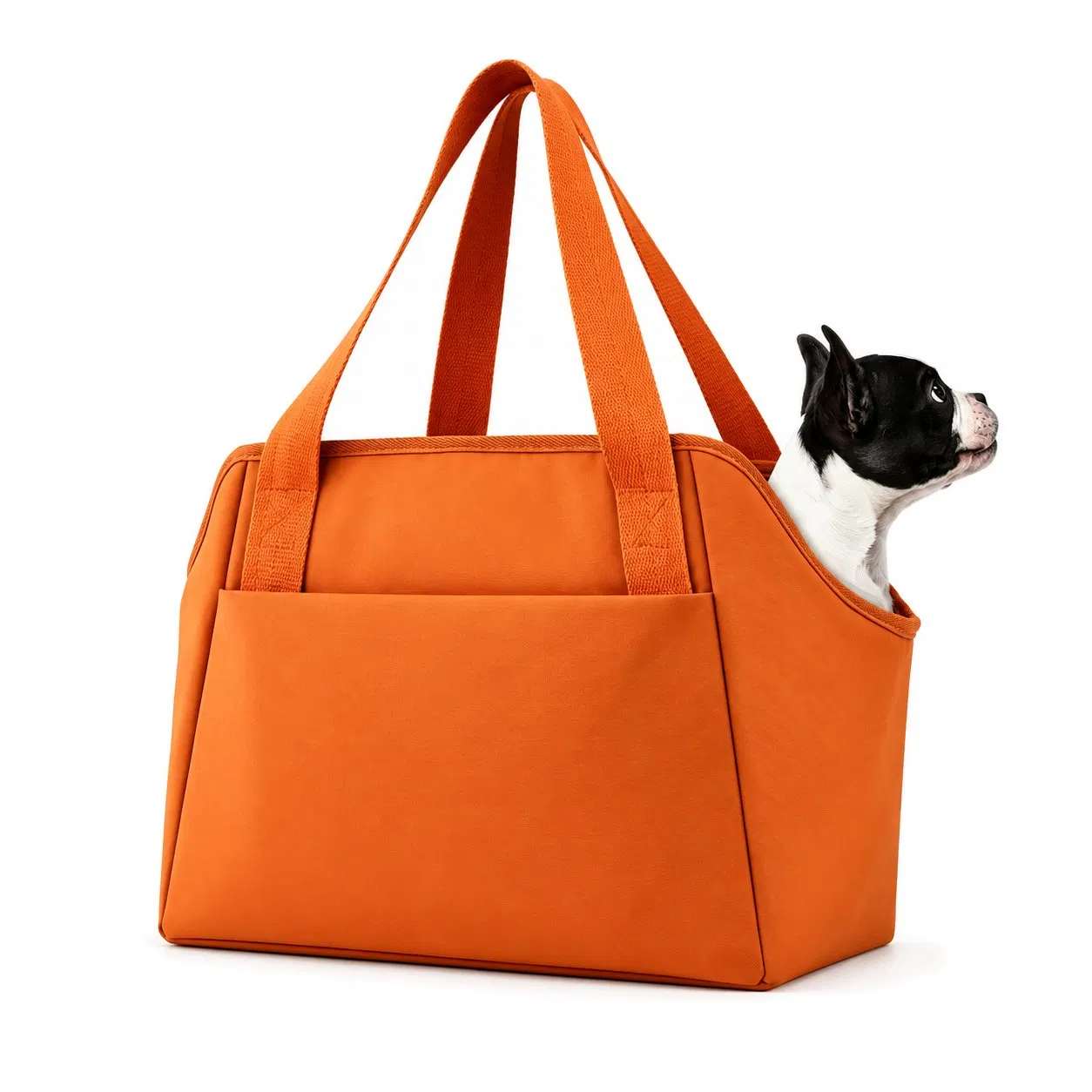 Custom Logo Soft Neoprene Pet Carrier Tote Bag with Wide Shoulder Strap and Safety Clip