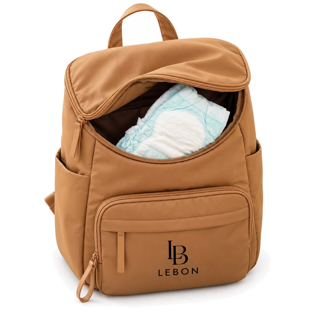 Custom Logo Waterproof Nylon Diaper Backpack 15L Baby Nappy Bag with USB Port