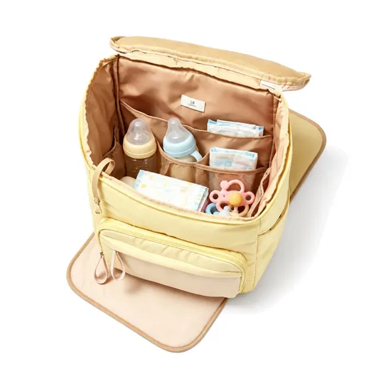 Custom Logo Waterproof Nylon Diaper Backpack 15L Baby Nappy Bag with USB Port