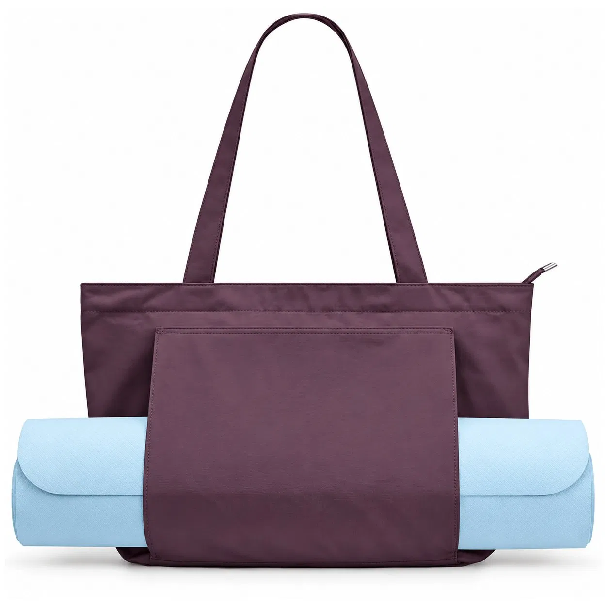 Custom Polyester Yoga Gym Tote Bag with Mat Carrier and Multi Pocket Storage