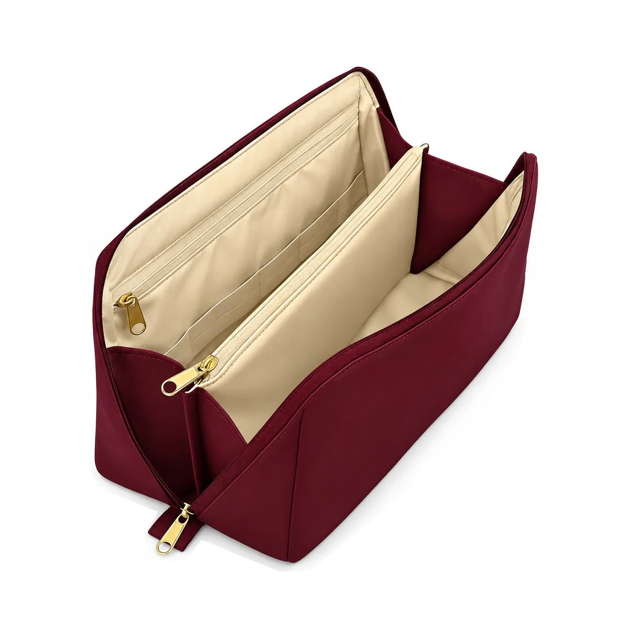 Custom Waterproof Open Flat Travel Toiletry and Cosmetic Makeup Bag