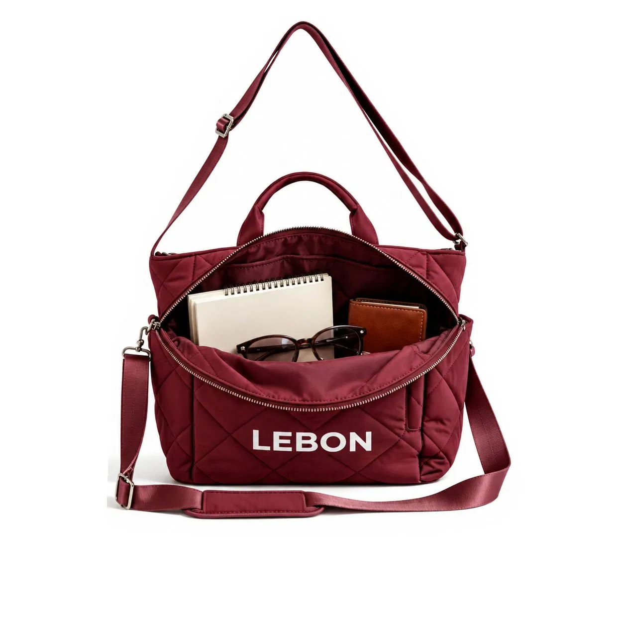 Lightweight Nylon Work Tote Bag with Detachable Coin Purse