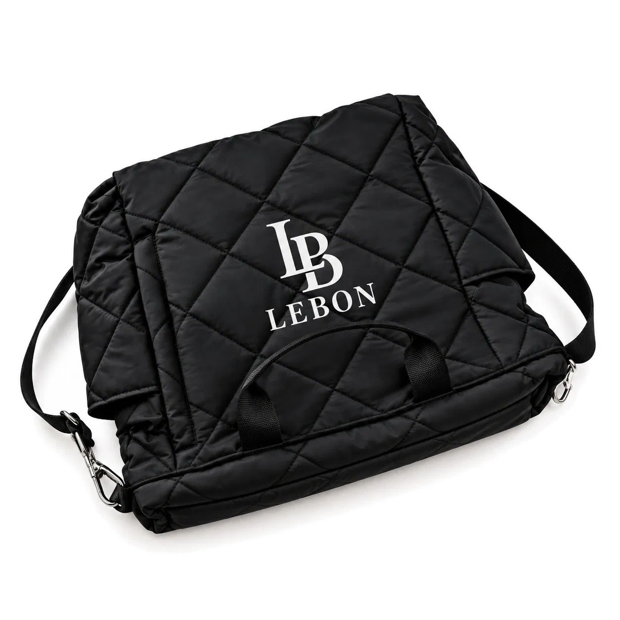 Quilted Nylon Tote Bag with Zipper and Detachable Coin Purse
