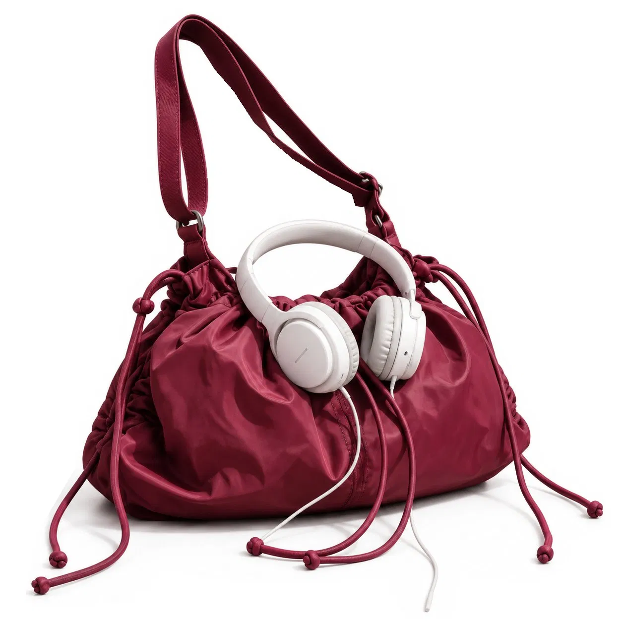 Lightweight Nylon Zipper Shoulder Tote Bag for Women