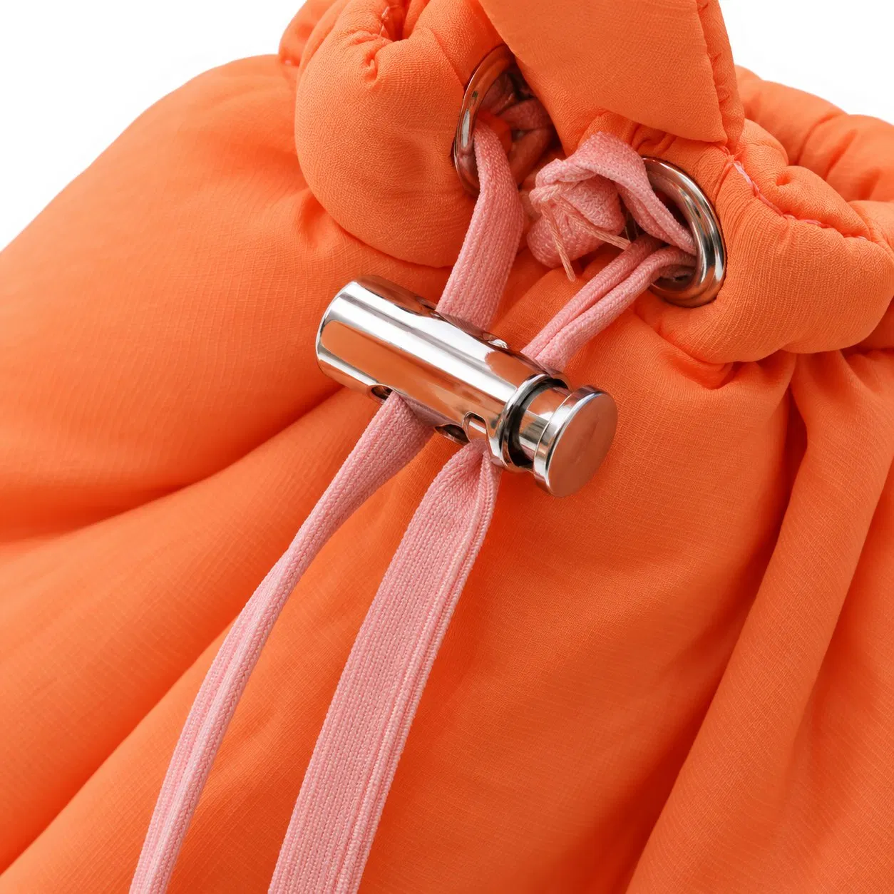 Custom Puffy Polyester Drawstring Tote Shoulder Bag with Adjustable Strap