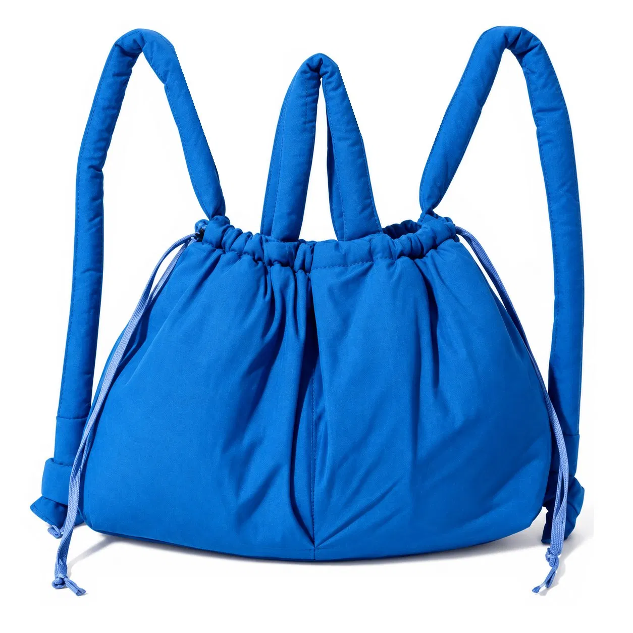 Custom Puffy Polyester Drawstring Tote Shoulder Bag with Adjustable Strap