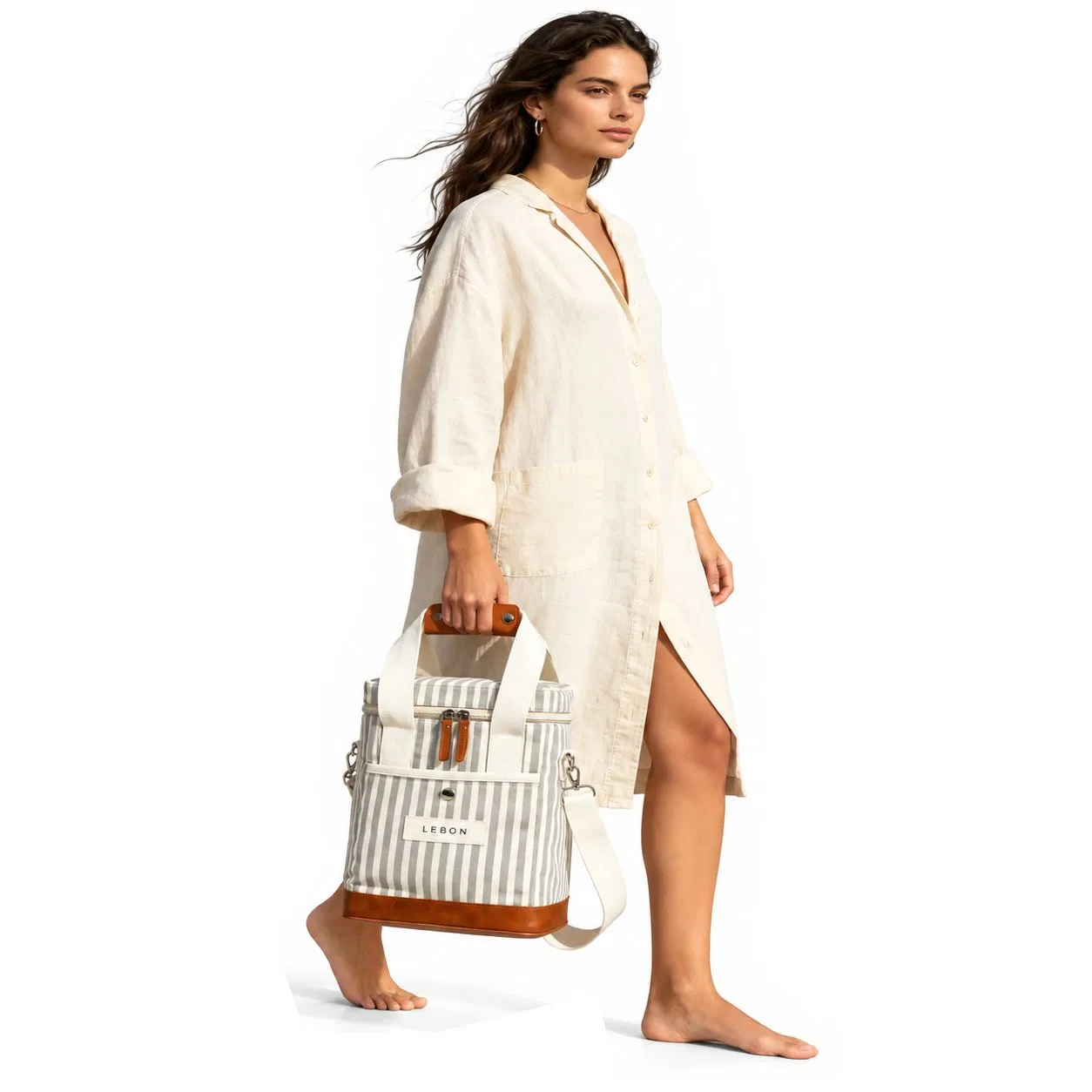 Custom Logo Insulated Polyester Wine Cooler Tote Bag with Shoulder Strap