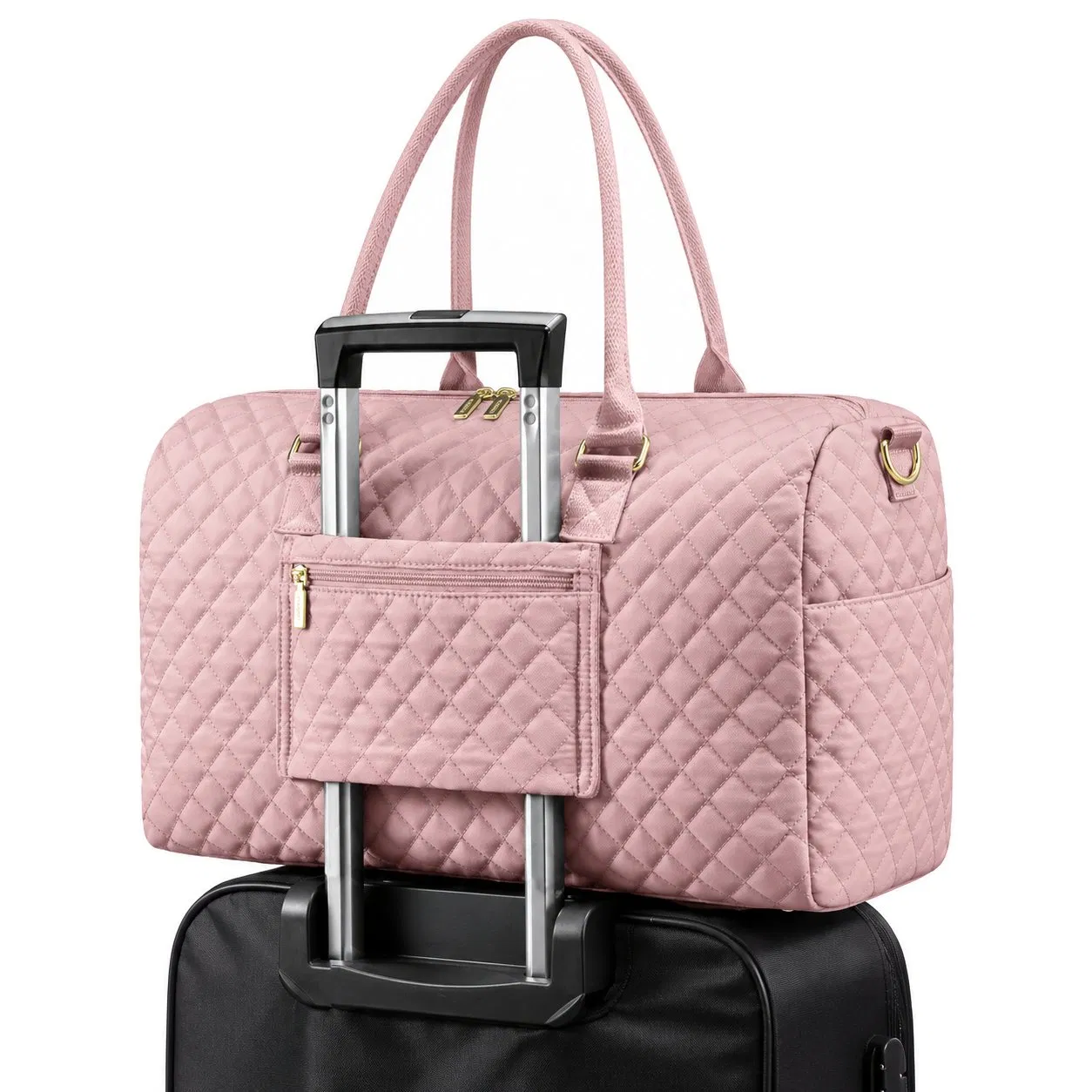Custom Quilted PU Diaper Tote Bag Set with Shoulder Strap and Changing Mat