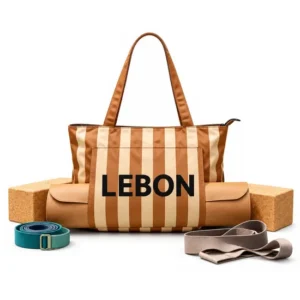 Custom Polyester Yoga Tote Bag with Mat Carrier and Shoulder Handles
