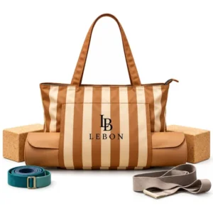 Custom Logo Polyester Yoga Mat Tote Bag with Zipper and Shoulder Handles