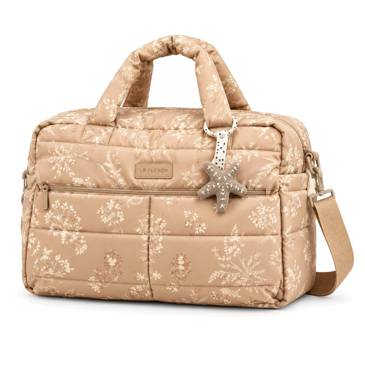 Custom Oxford Diaper Tote Bag with Zipper Pockets and Shoulder Strap