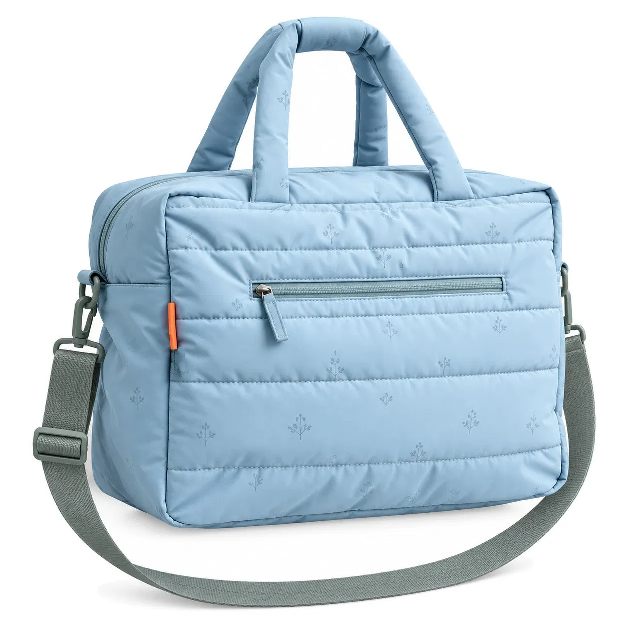 Custom Oxford Diaper Tote Bag with Zipper Pockets and Shoulder Strap