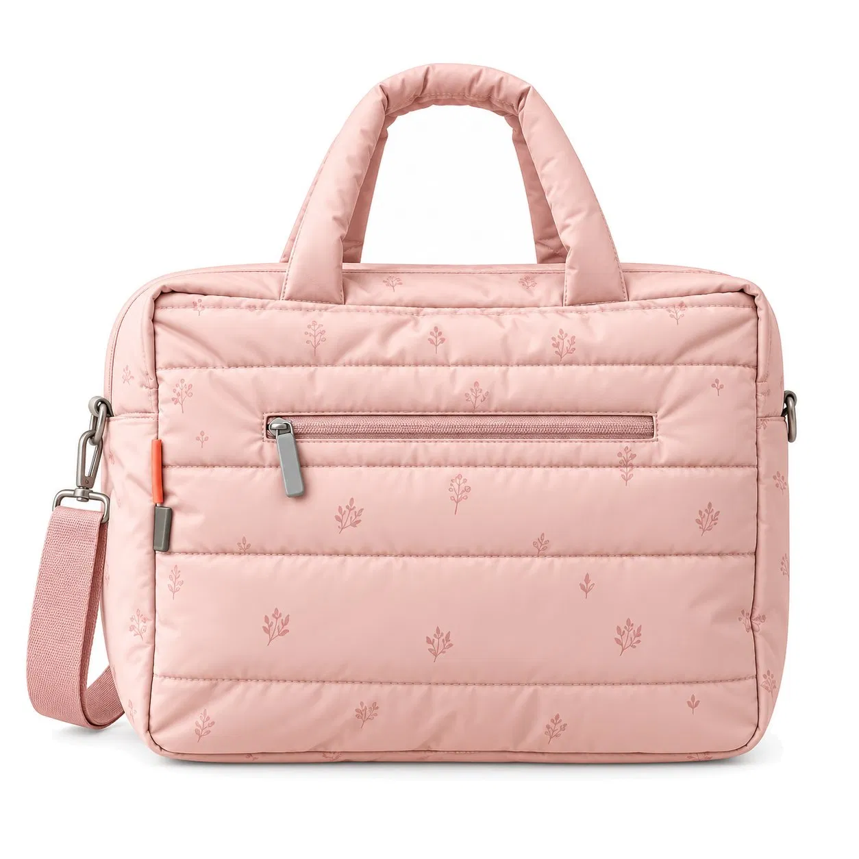Custom Oxford Diaper Tote Bag with Zipper Pockets and Shoulder Strap