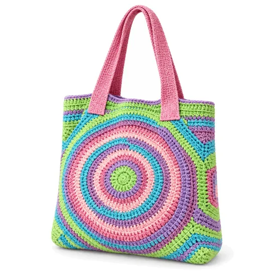Custom Knitted Shoulder Tote Bag for Daily Shopping and Travel