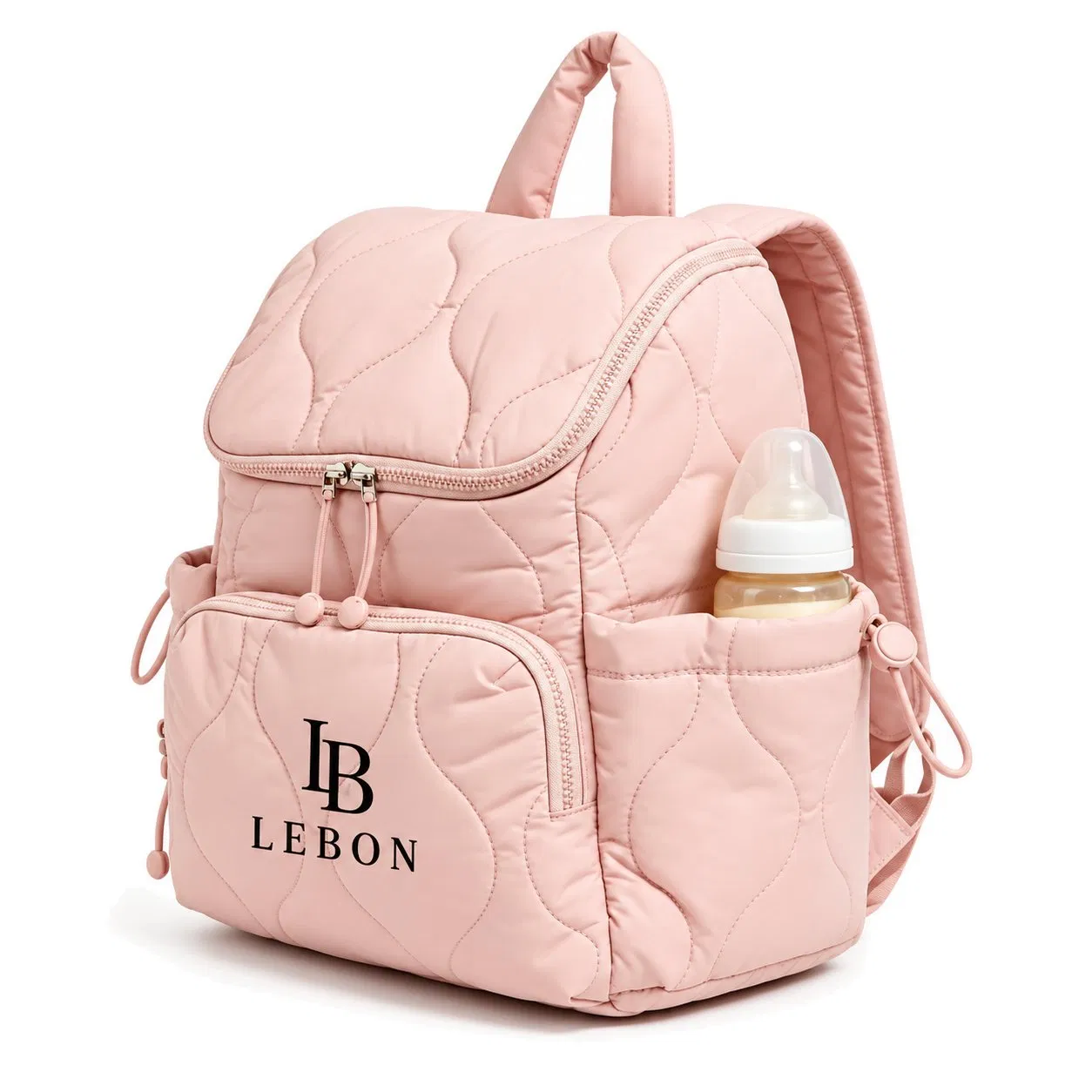 Custom Puffy Diaper Backpack with Organizer Pockets for Baby Care and Travel