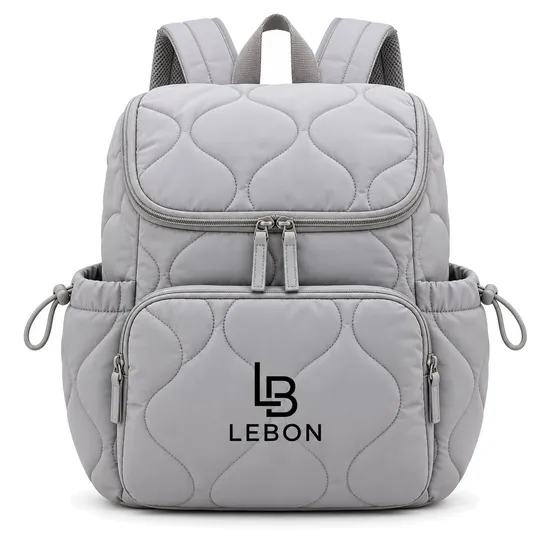 Custom Puffy Diaper Backpack with Organizer Pockets for Baby Care and Travel