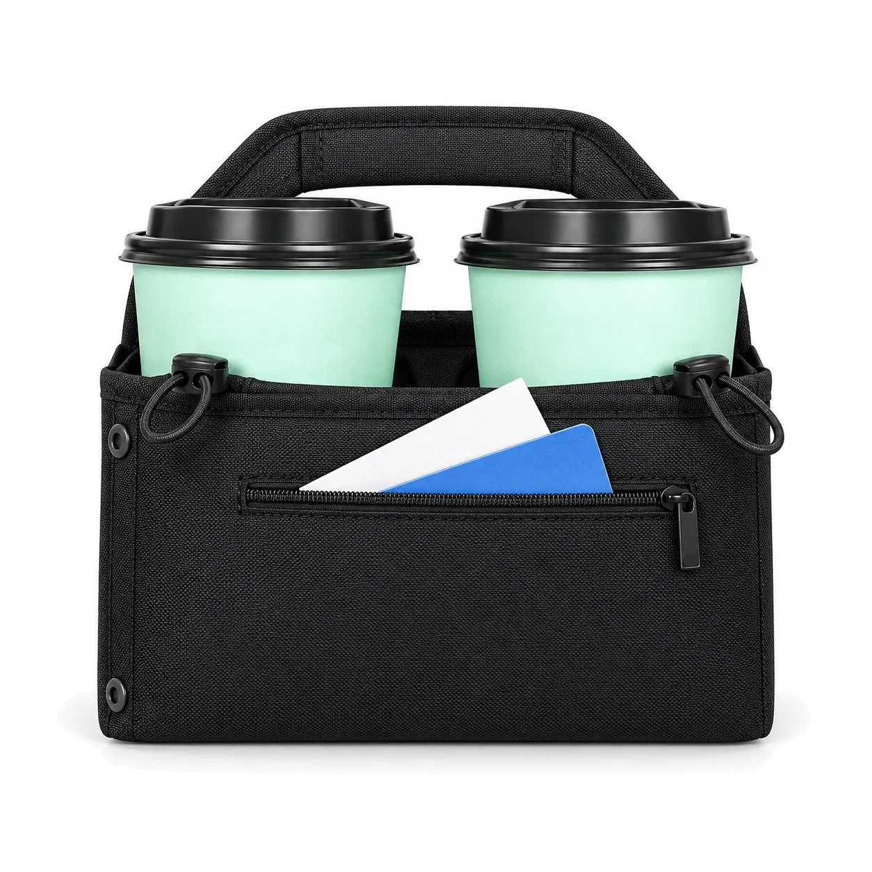 Custom Logo Travel Luggage Cup Holder with Organizer Pocket