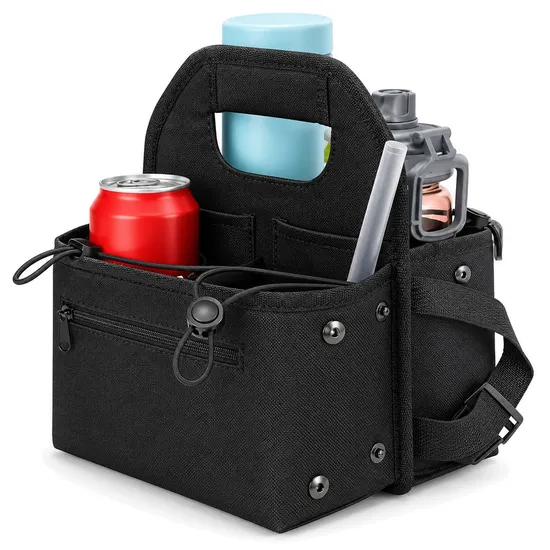 Custom Logo Travel Luggage Cup Holder with Organizer Pocket