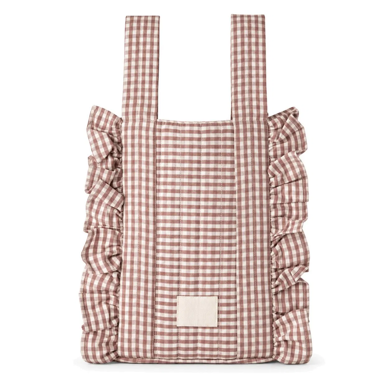 Custom Gingham Ruffle Maternity Diaper Tote Bag with Carry Handles