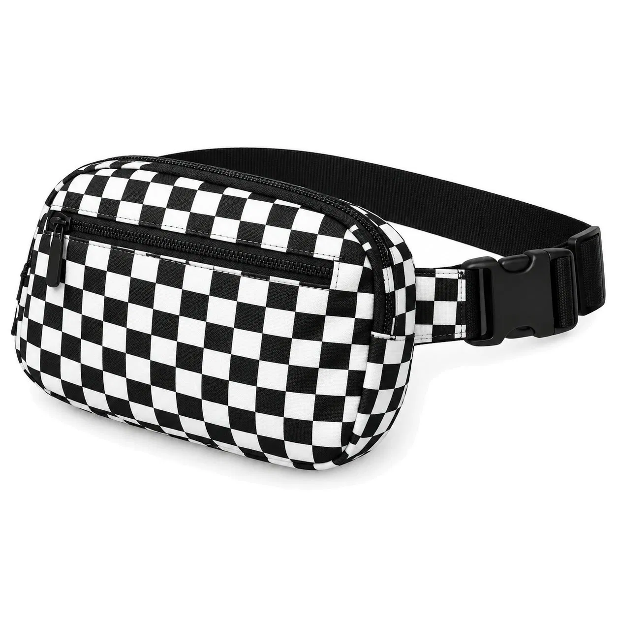 Custom Nylon Waist Bag with Adjustable Belt Zipper Pockets for Women Travel Running