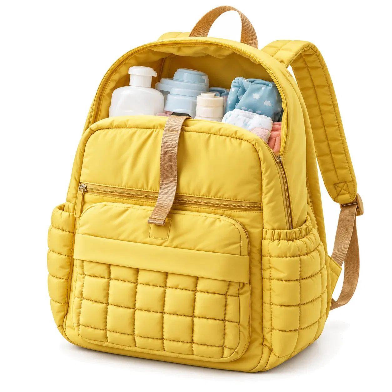 Custom Nylon Diaper Backpack with Organizer Pockets for Baby Travel